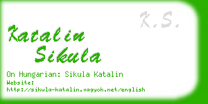 katalin sikula business card